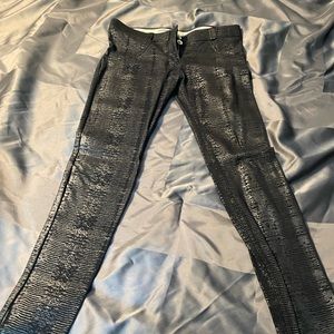 Freddy Small Reptile Leather-look Pants. Never worn Mid Rise! Perfect Shape